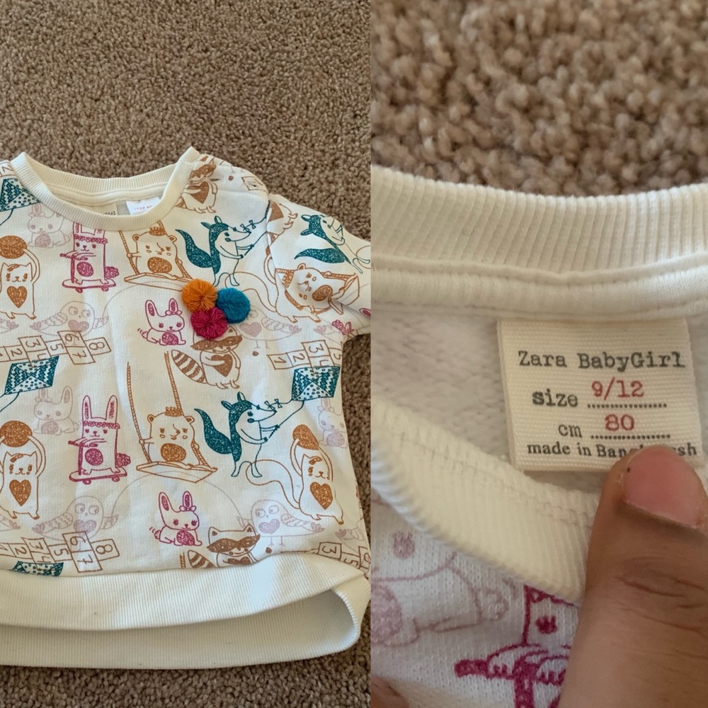 Zara multi color baby sweater